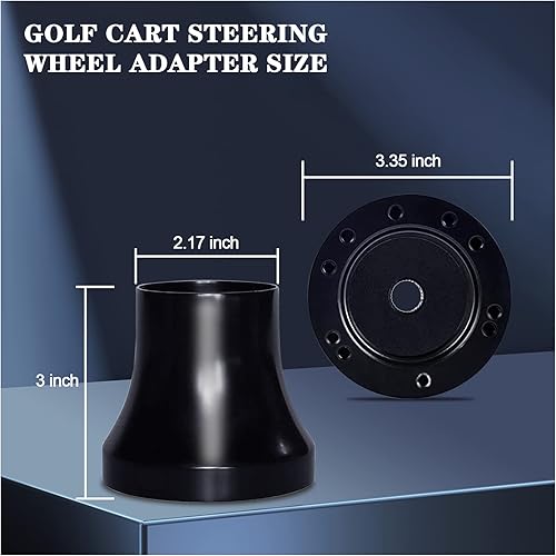 Miniatura 7 de Volante para Carrito de Golf Compatible con EZGO RXV & TXT, Club Car DS, Club Car Precedent, Yamaha, la mayoría de los carritos de golf (Adaptador