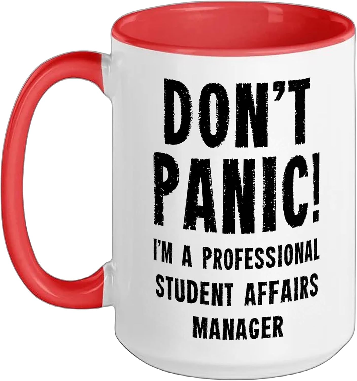 Student Affairs Manager Ceramic Mug, Red/White, 15oz