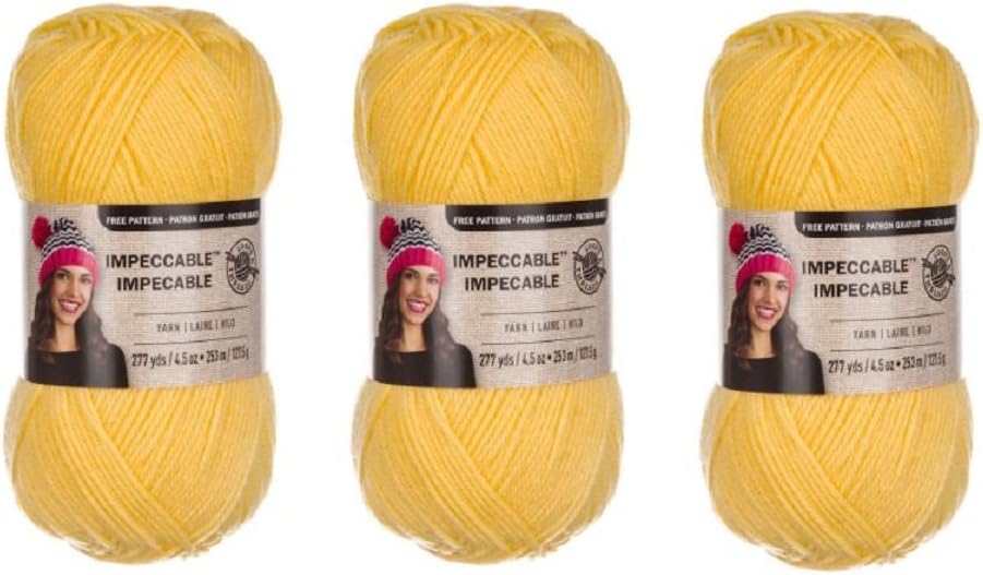 Loops & Threads Impeccable Yarn 4.5 oz (3-Pack) Butterscotch