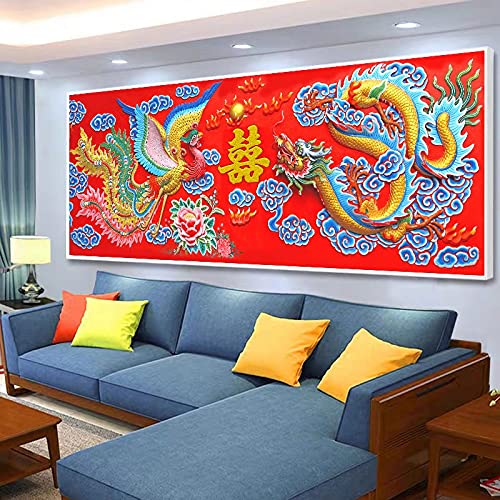 Diamond painting complet 5D dragon, une idée cadeau originale pour passionnés d'arts créatifs