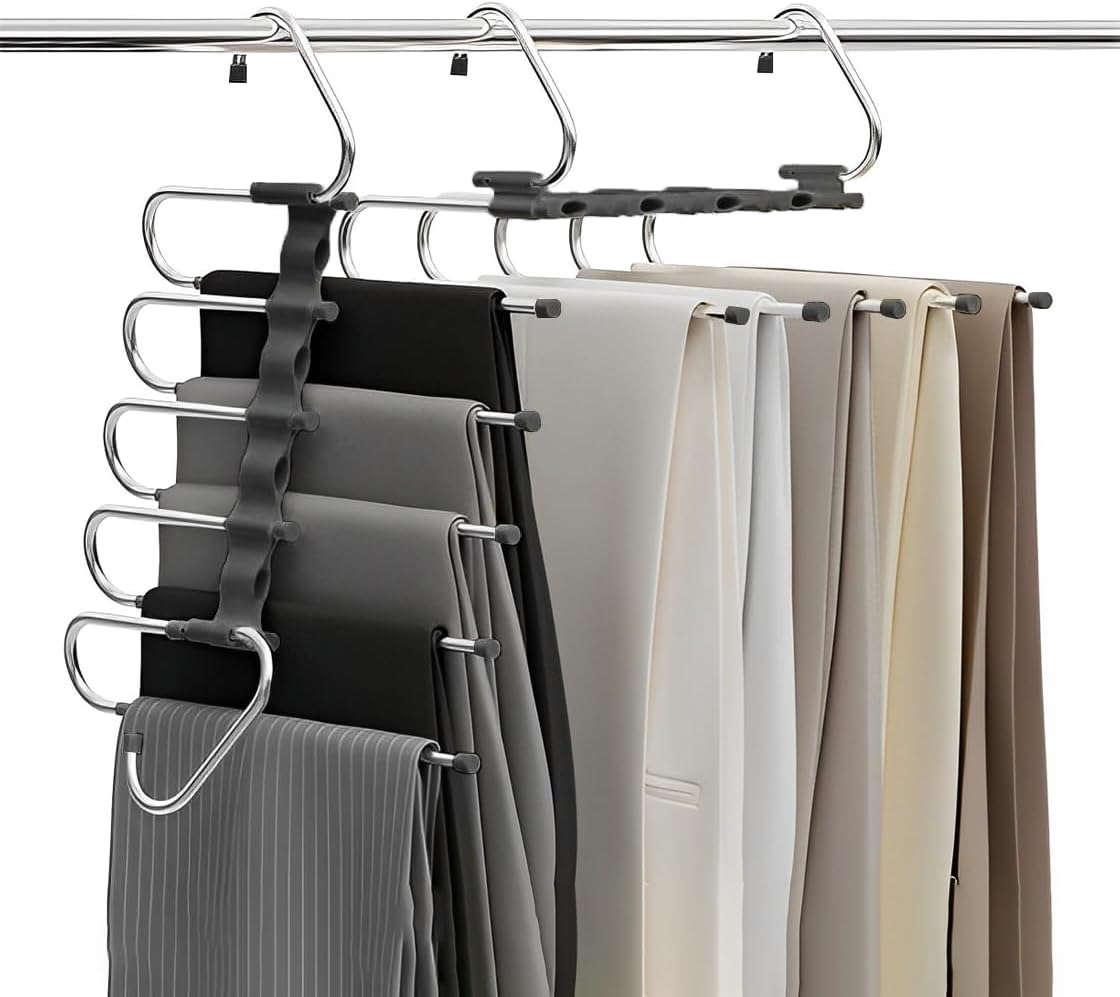 BELONCI Trouser Hangers Space Saving, Multifunctional Space Saving