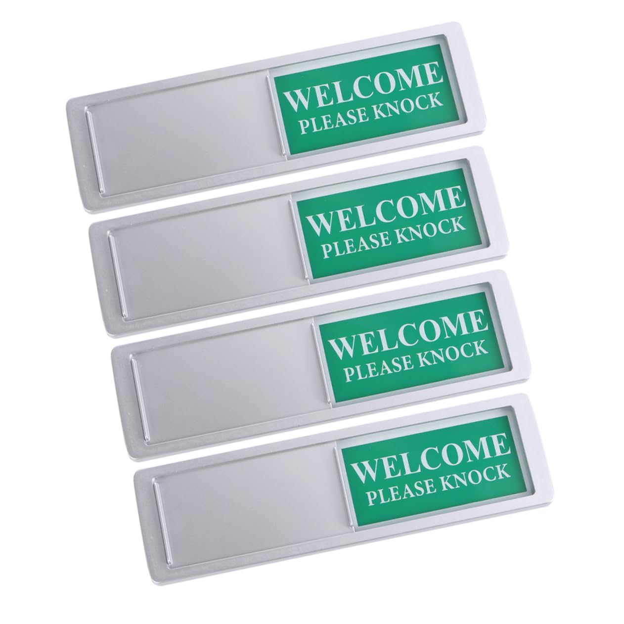 Angoily 12 Piezas Carteles para Puerta de Hotel y Oficina Señal Deslizante Magnética de Privacidad Diseño Plateado Fácil Instalación y Reutilizable para Habitaciones y Baños