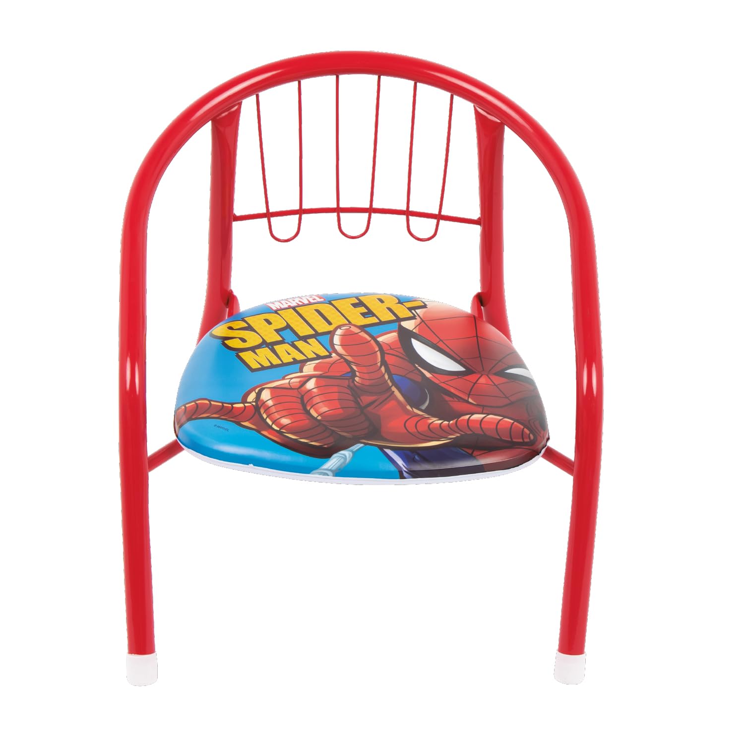 ARDITEX Silla Infantil Spiderman, Silla Metal 35,5 x 30 x 33,5 cm Roja