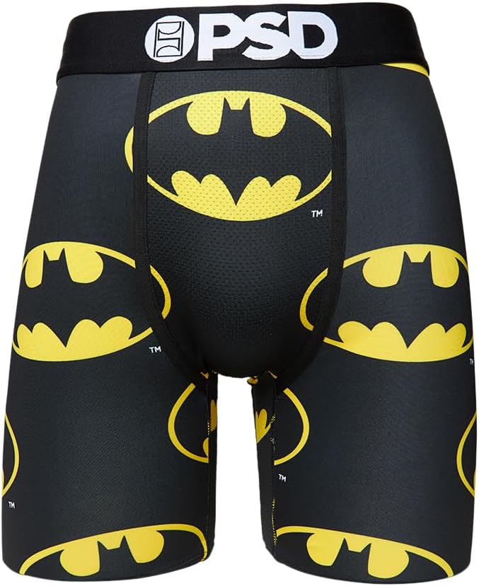 PSD Men's Dc Batman Boxer Briefs, Black, XL