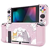 Vista 20 de eXtremeRate PlayVital Back Cover for Nintendo Switch Console, NS Joycon Controller Protector Hard Shell, Dockable Protective Case with Colorful ABXY