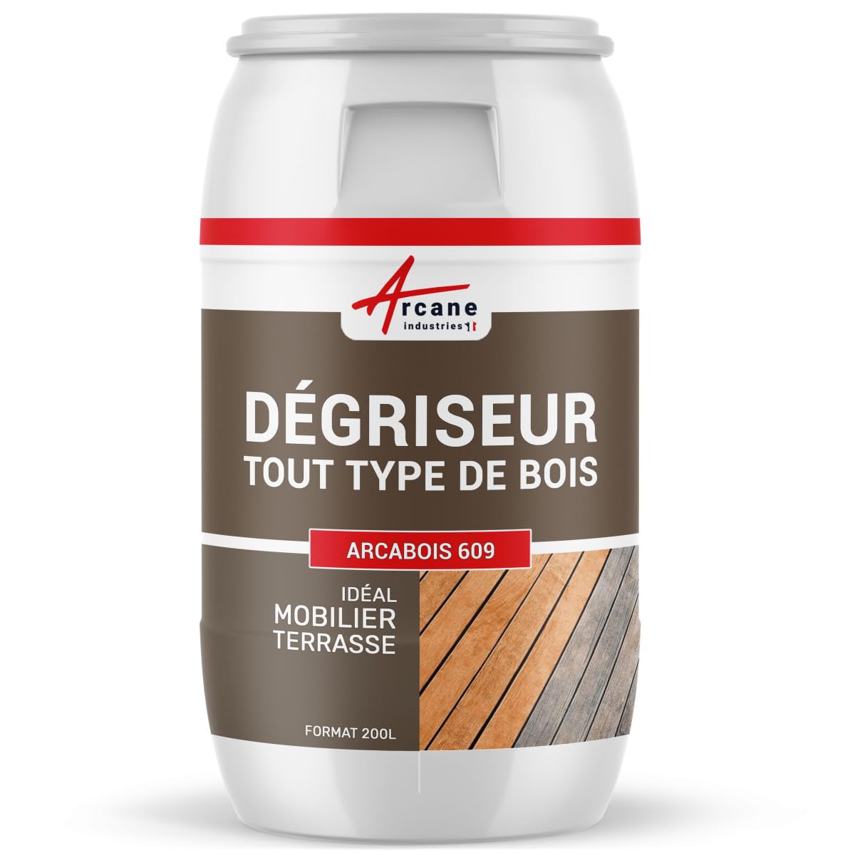 Holzaufheller - Entgrauer für Terrassen und Außenholz - ARCABOIS 609-200 L