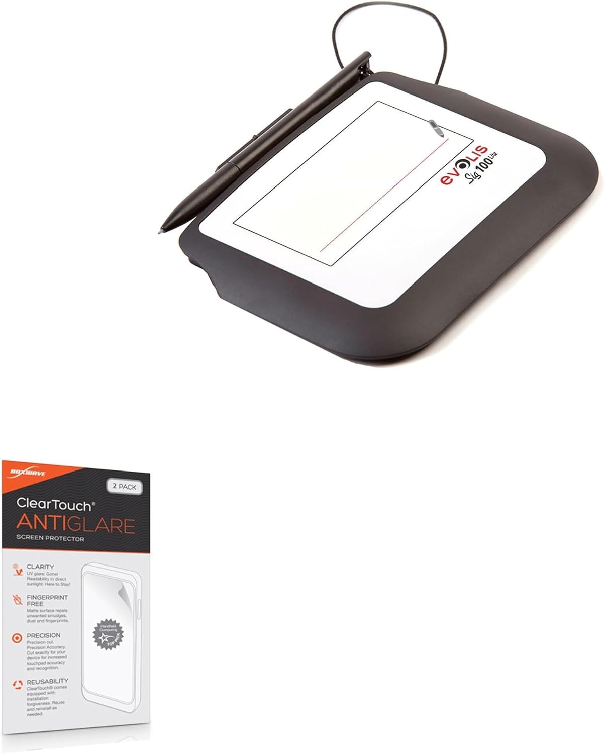 BoxWave Screen Protector Compatible with Evolis SIG100 LITE - ClearTouch Anti-Glare (2-Pack), Anti-Fingerprint Matte Film Skin