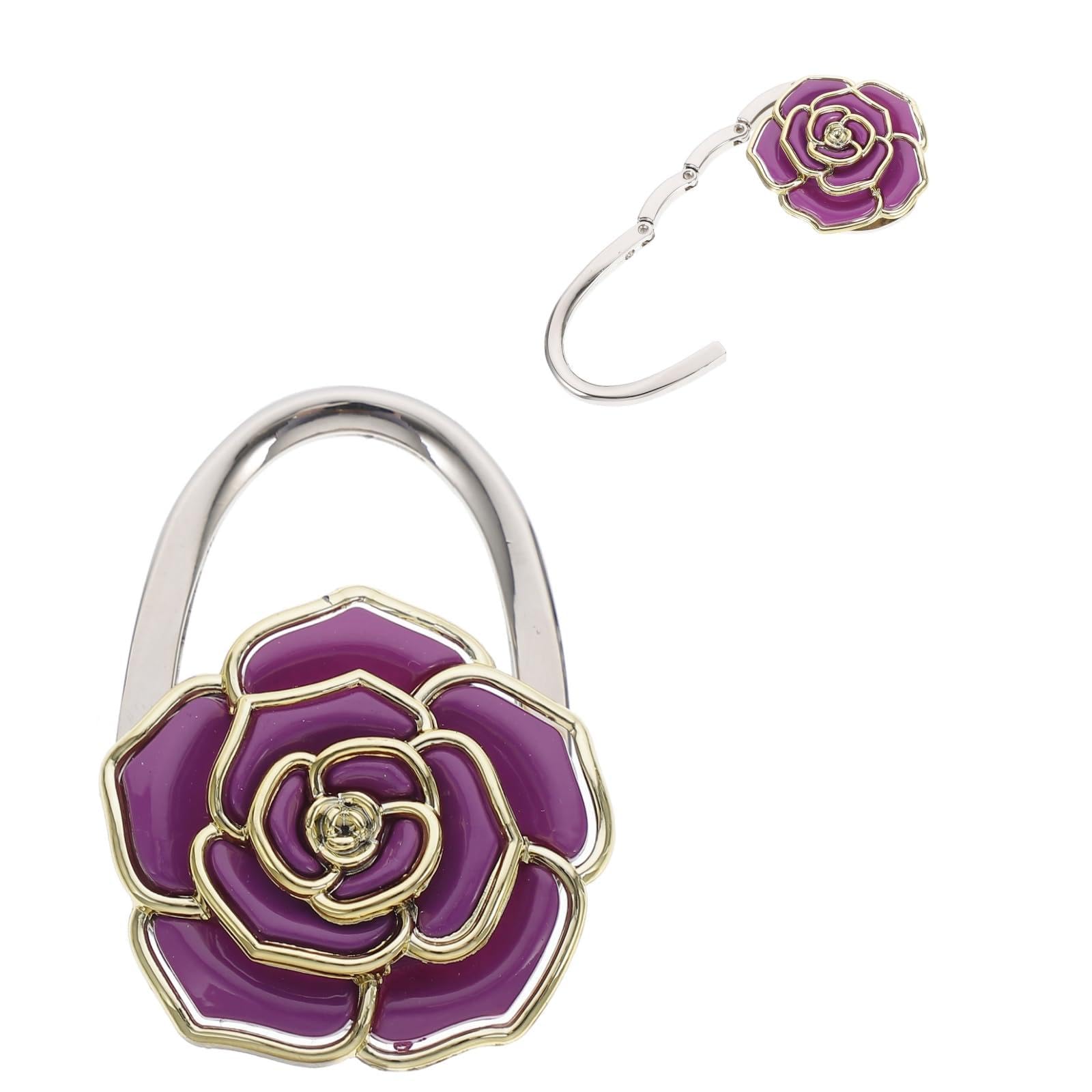 Veemoon Purse Holder for Table, Purse Hook Handbag Holder Hook Foldable Handbag Hanger, Hanger Bag Storage Decor Giftware for Women Girls for Desk Tables