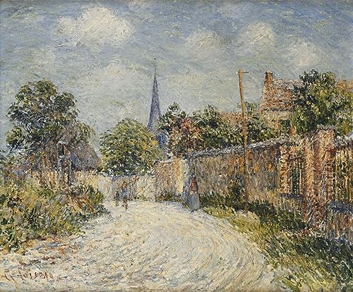 Peinture Poster Impression The Village Street de Gustave Loiseau pour créer un salon moderne