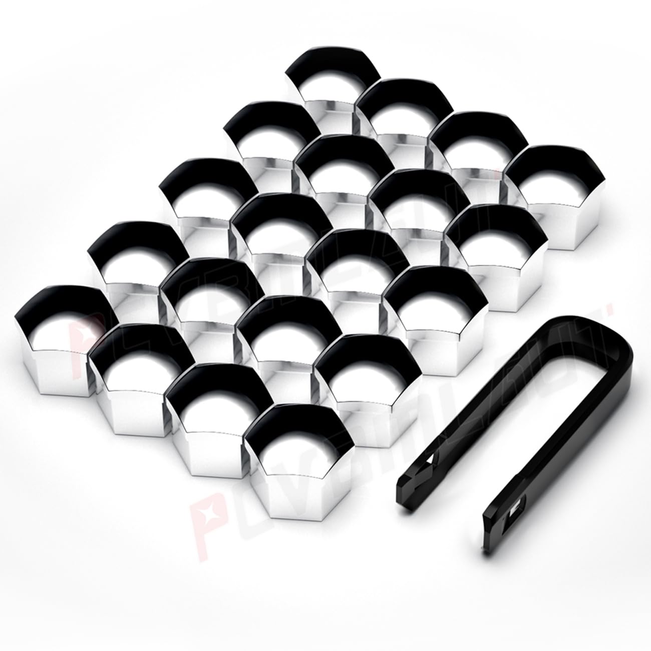 PCVBMLAUT 19mm Car Wheel Nut Lug Dust Cover Cap Protector Hub Screw Rim Removal Tool (20pcs)