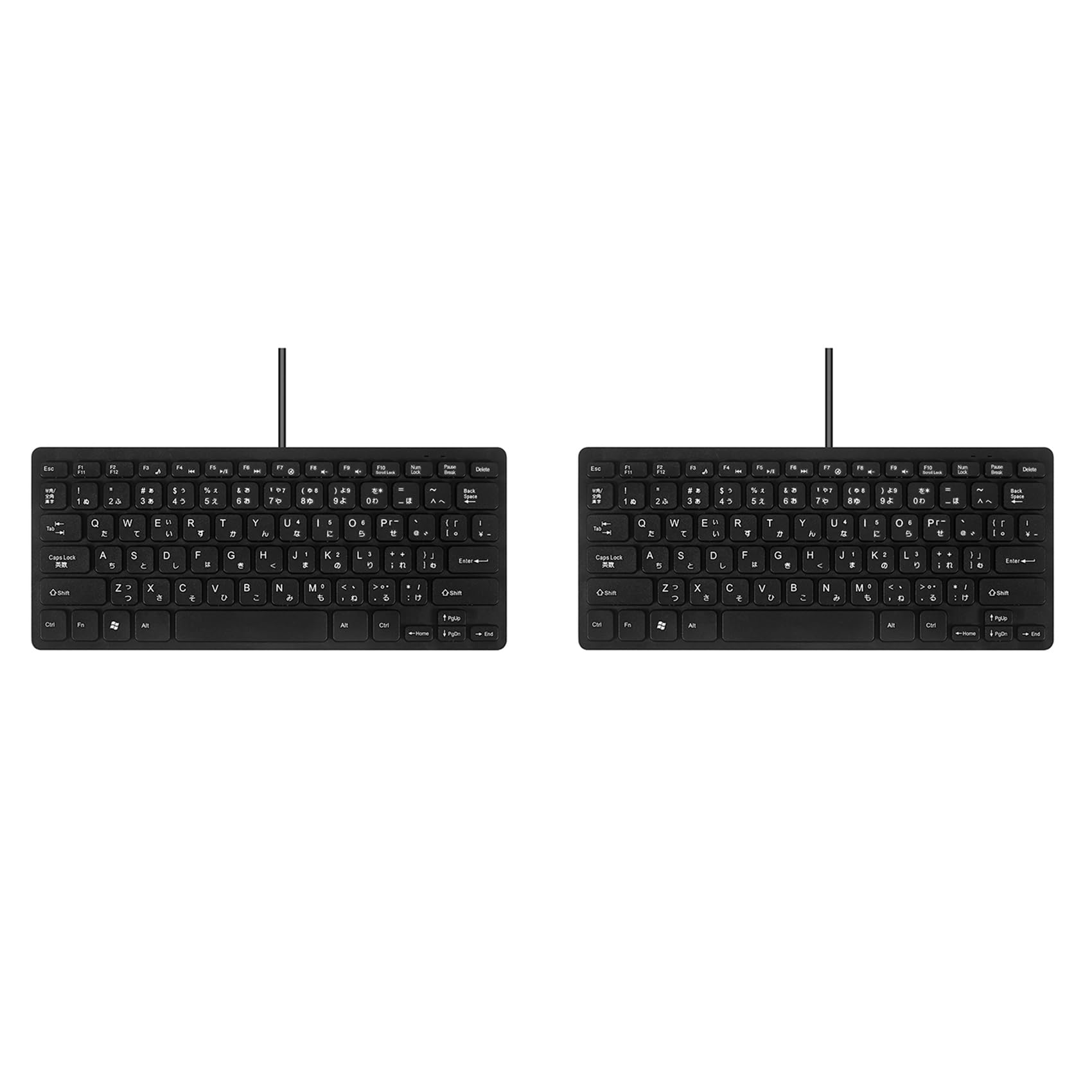 Teclado bilingüe japonés inglés USB juego de 2 unidades para PC y tableta 7
