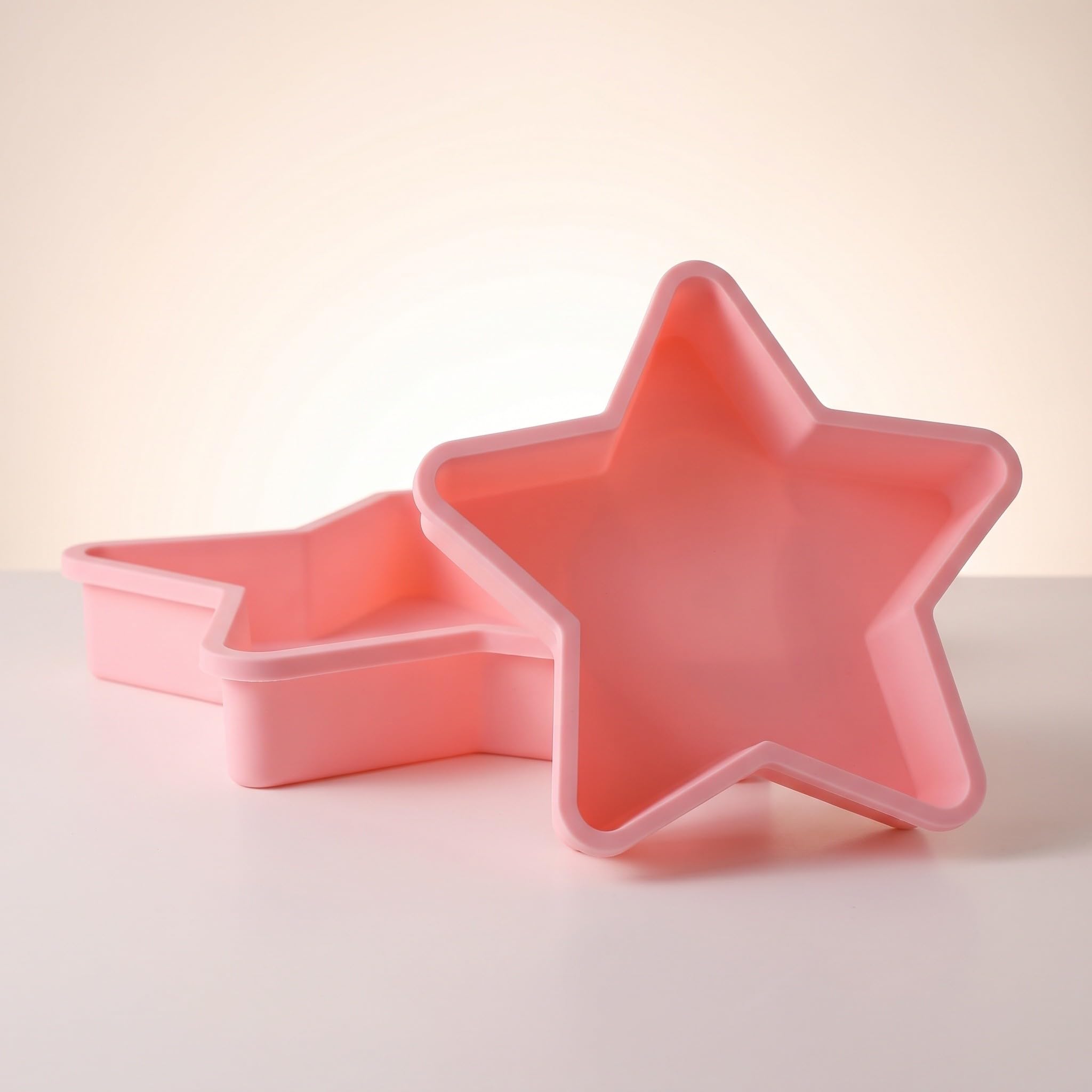 Zerodeko 2 stampi in silicone a forma di stella per pancake, stampo per