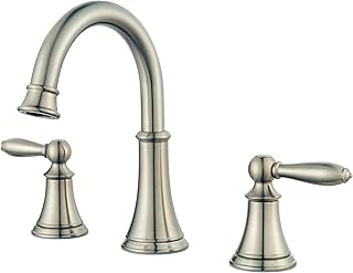 Courant Bathroom Sink Faucet, 8-Inch Widespread, 2-Handle, 3-Hole, Brushed Nickel Finish, LF049COKK
