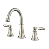 Pfister Courant Bathroom Sink Faucet, 8-Inch Widespread, 2-Handle, 3-Hole, Brushed Nickel Finish, LF049COKK