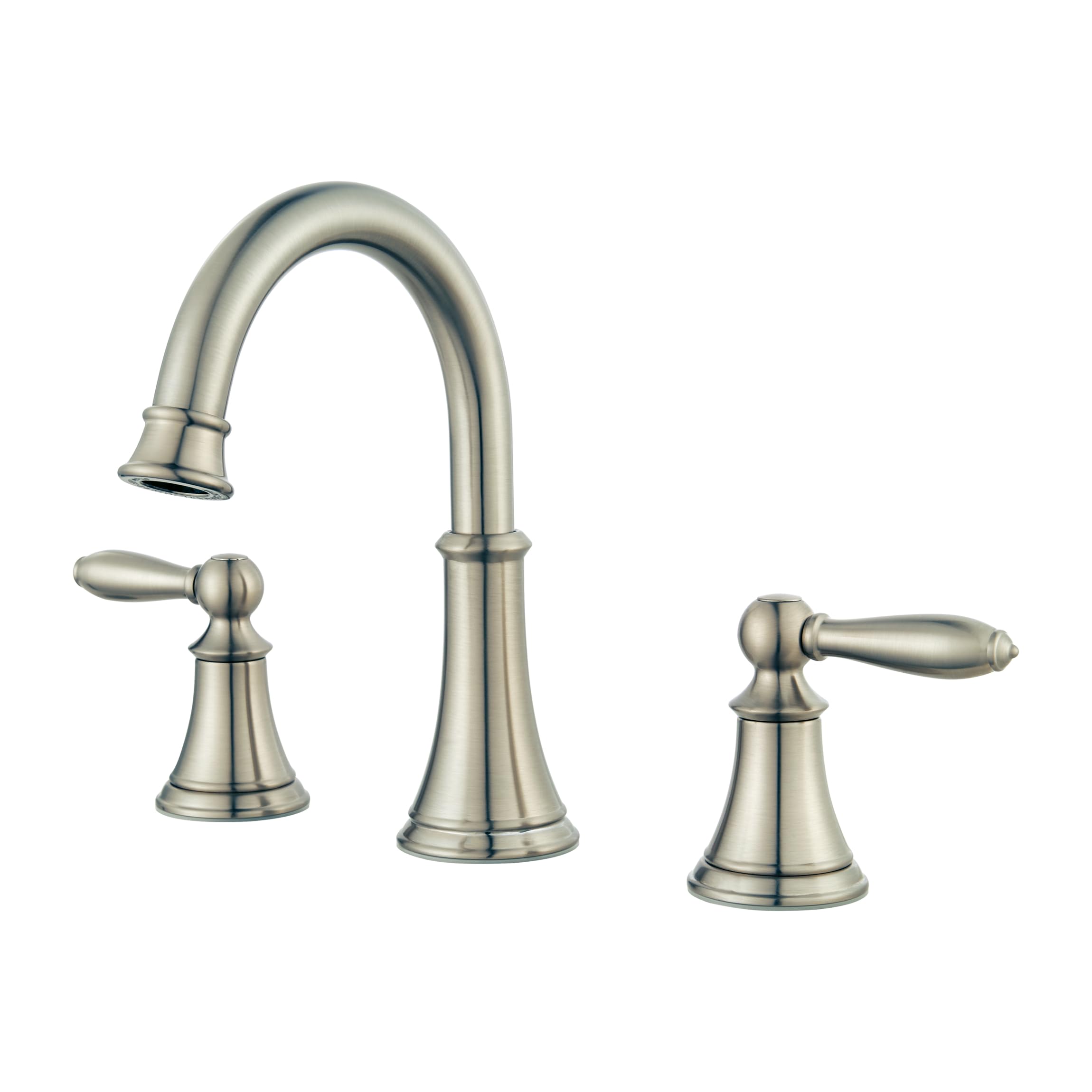 Pfister Courant Bathroom Sink Faucet, 8-Inch Widespread, 2-Handle, 3-Hole, Brushed Nickel Finish, LF049COKK