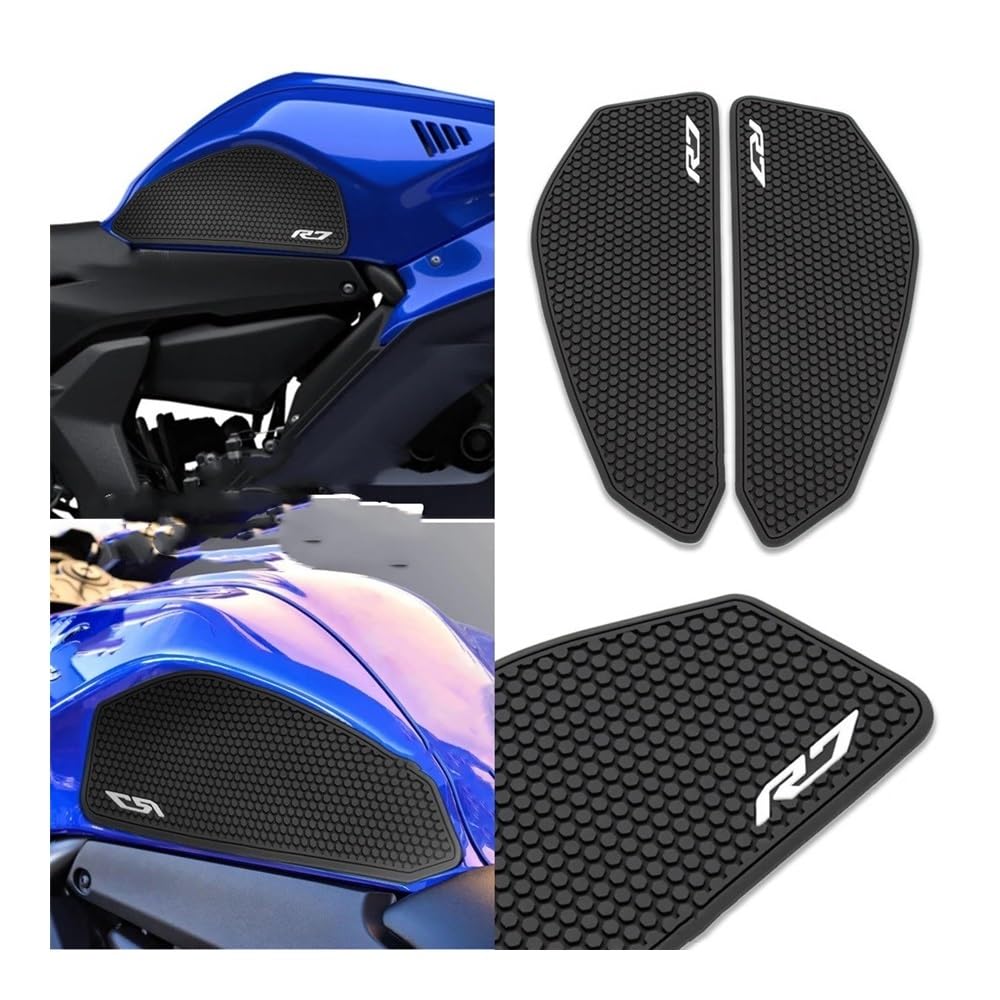 Motorfiets benzinetank stickers, Brandstoftanksticker Motorfiets Brandstoftank Pad Sticker Epoxyhars Beschermer Decals Waterdicht for Y&amaha YZF R7 YZFR7 2021-2024 2023 2022 Decals (Kleur 7)(Color 7