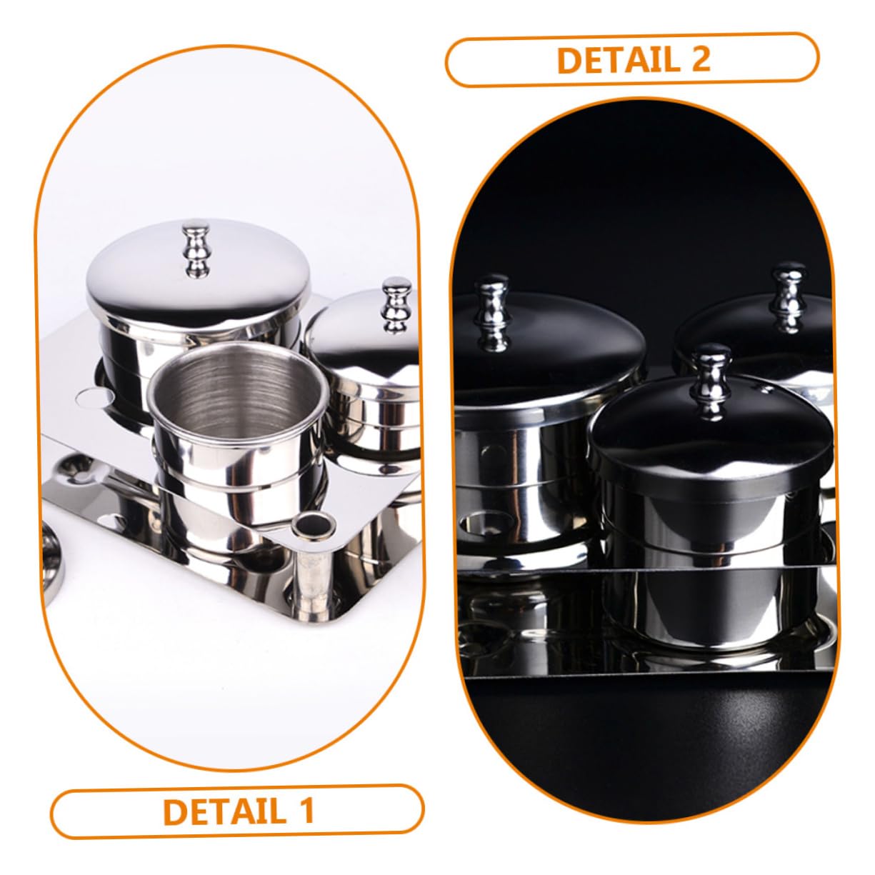 Stainless Steel Manicure Cup Multi Function Monomer Dish for Nail Liquid Mixing and Powder Storage Professional Nail Art Accessory with Stable Base