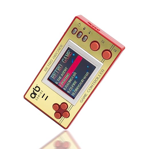 Mini-Retro-Spielekonsole, 150 integrierte Spiele, 8-Bit-Retro-Gaming-Handkonsole, Taschenkonsole mit 1,8-Zoll-Vollfarb-LCD-Bildschirm, Spielekonsole mit immersivem Sound – ThumbsUp!