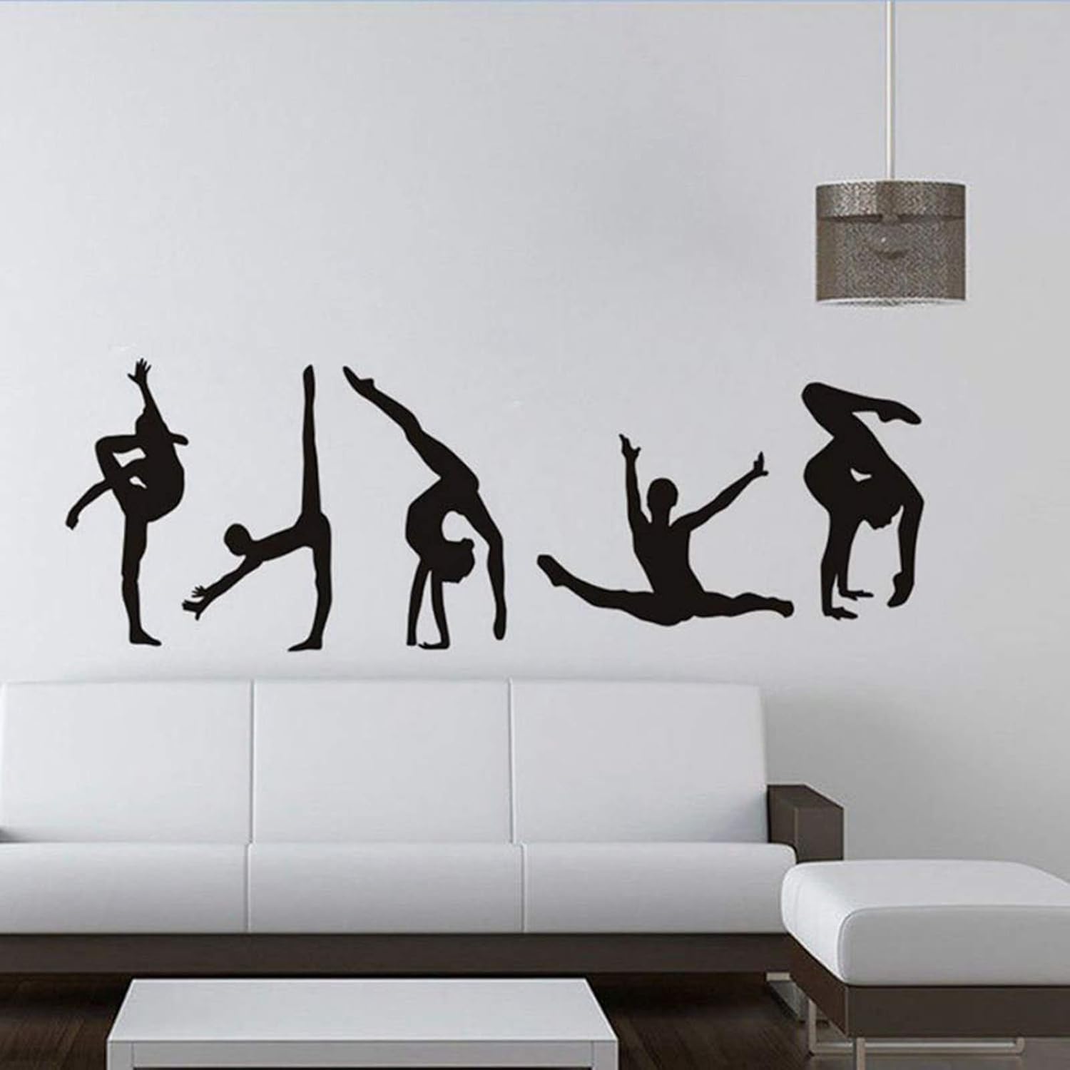 Maydahui Dancer Wall Decal Dance Gym Decor (Set of 5 Pieces) Sport Art Wall Sticker Home Decoration for Living Room Bed Room Girls Room
