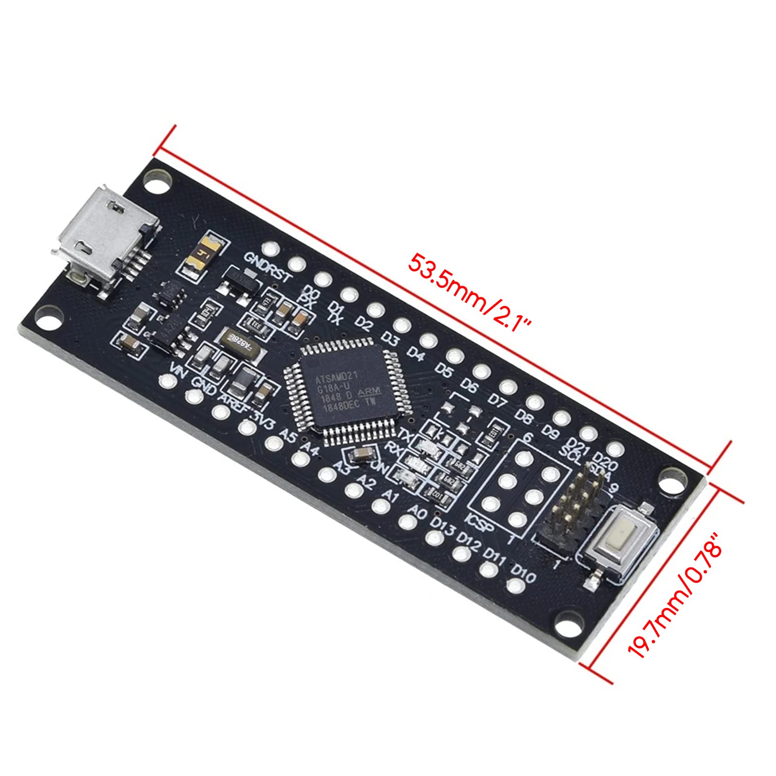 Newwyt SAMD21 M0-Mini Nucleo Arm Cortex M0 a 32 Bit Perni Non saldati per Zero M0 Modulo Mini PCB