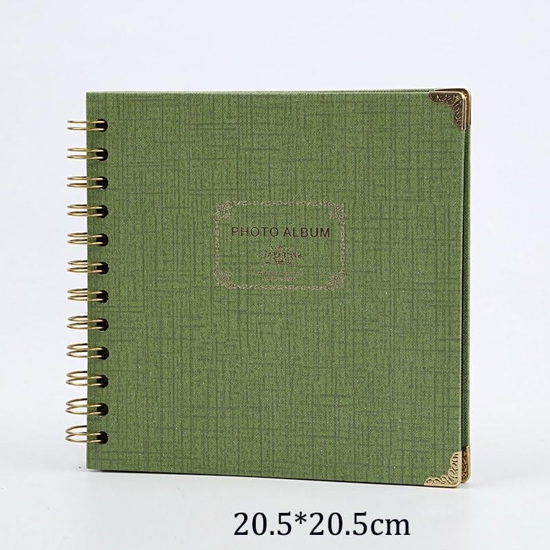 Travel Growth Commemorative Book ﻿ Paper Gold Stamping Album with Corner Guard DIY Growth Album Album Applicable to Photos, Receipts, Star Cards, etc(White-Dinosaur Doodle4)