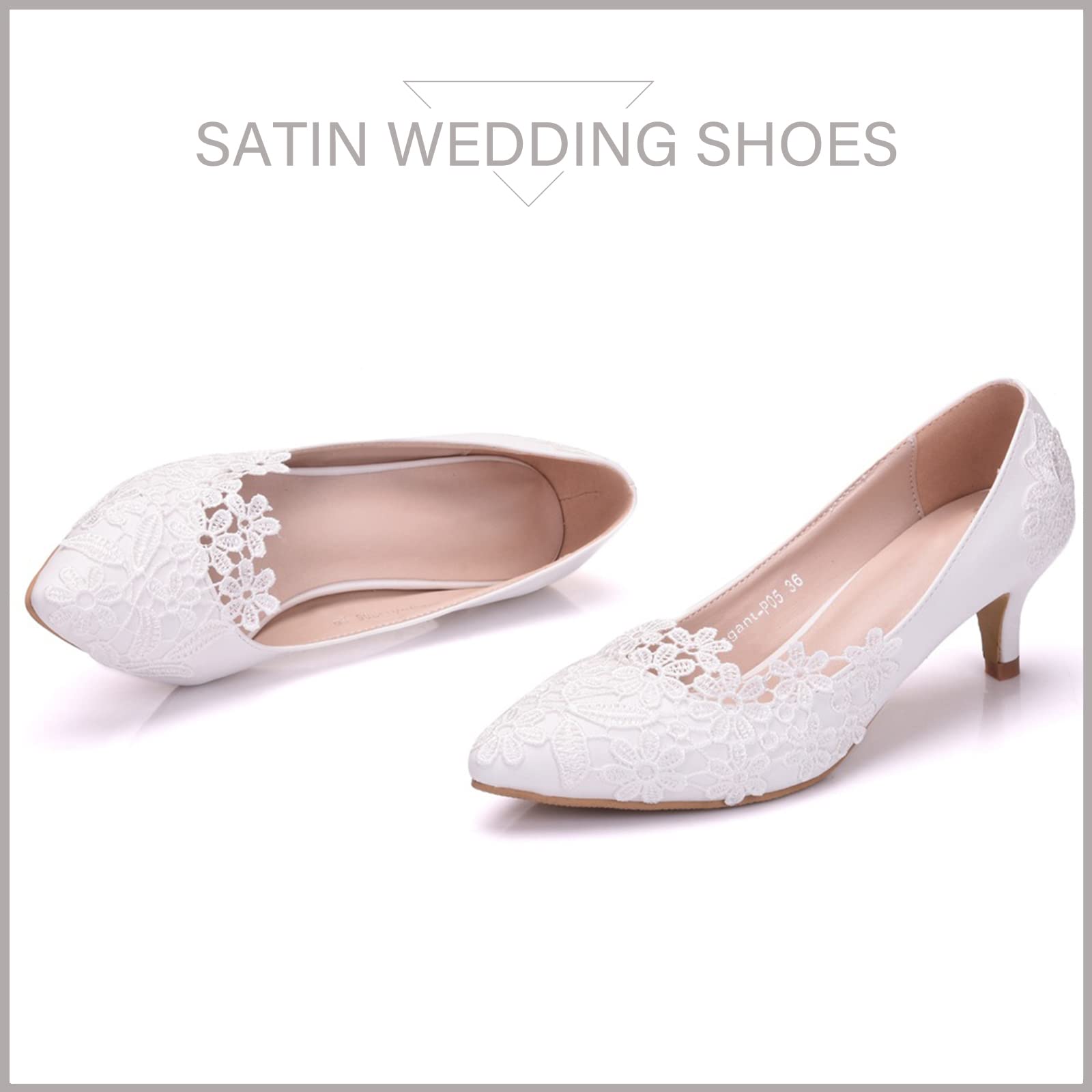 Scarpe da Sposa Pizzo Scarpe da Sposa Avorio Pizzo Peep Toe Tacco Alto Scarpe da Sposa Donna Moda Tradizionale Attraente