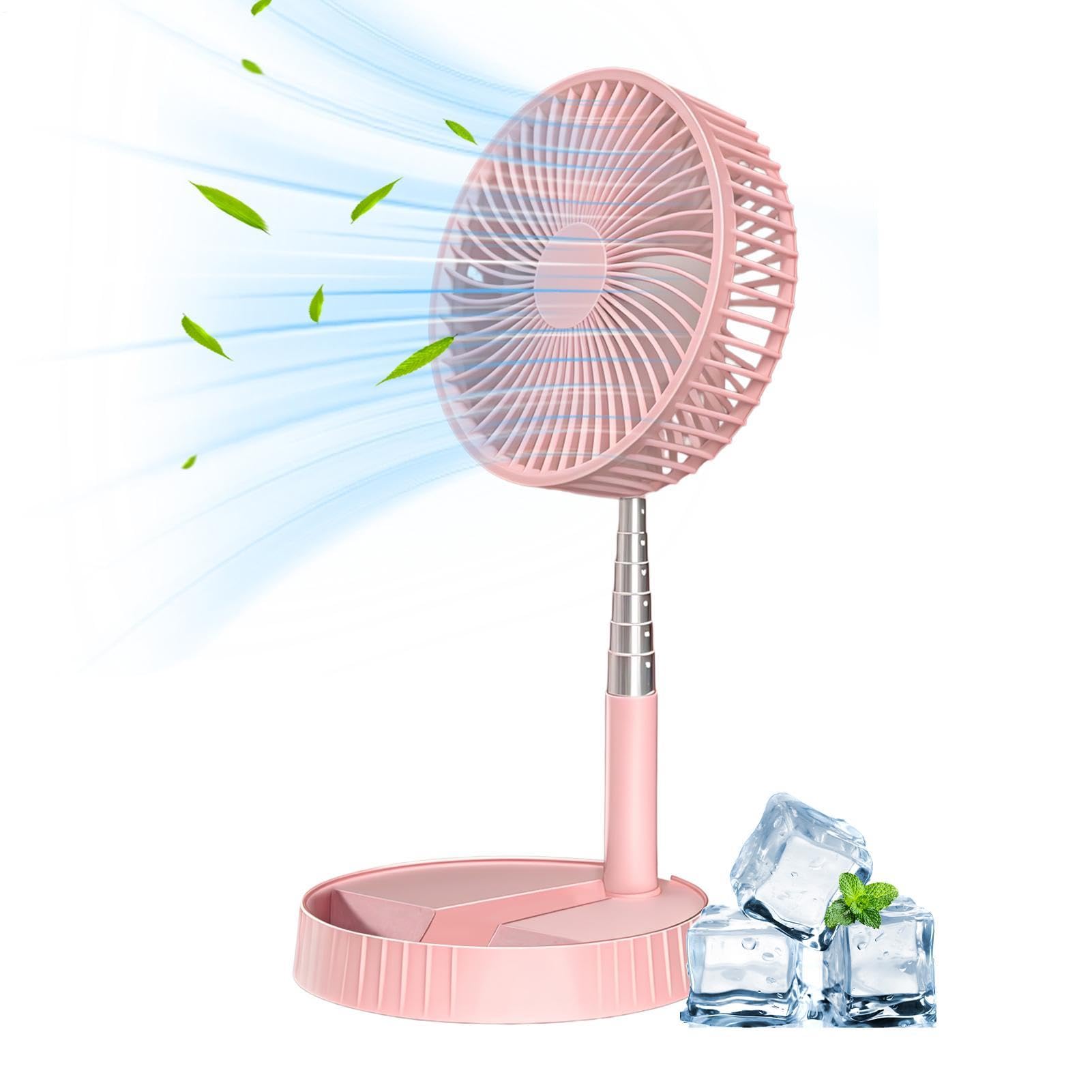 Ventilatore da Scrivania Soffiatore d'Aria Pieghevole Telescopico | Ventilatore Portatile per Pavimento, Camera, Ufficio, Viaggio, Campeggio, Spiaggia, All'aperto