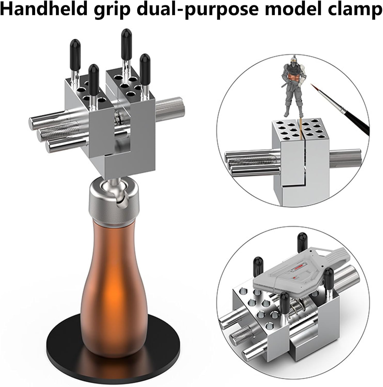 Mini imadło do modelarstwa, regulowana szerokość uchwytu 30 mm, małe imadło z uchwytem i podstawą, do obróbki drewna, wiercenia, piłowania, tworzenia biżuterii, obróbki metalu DIY