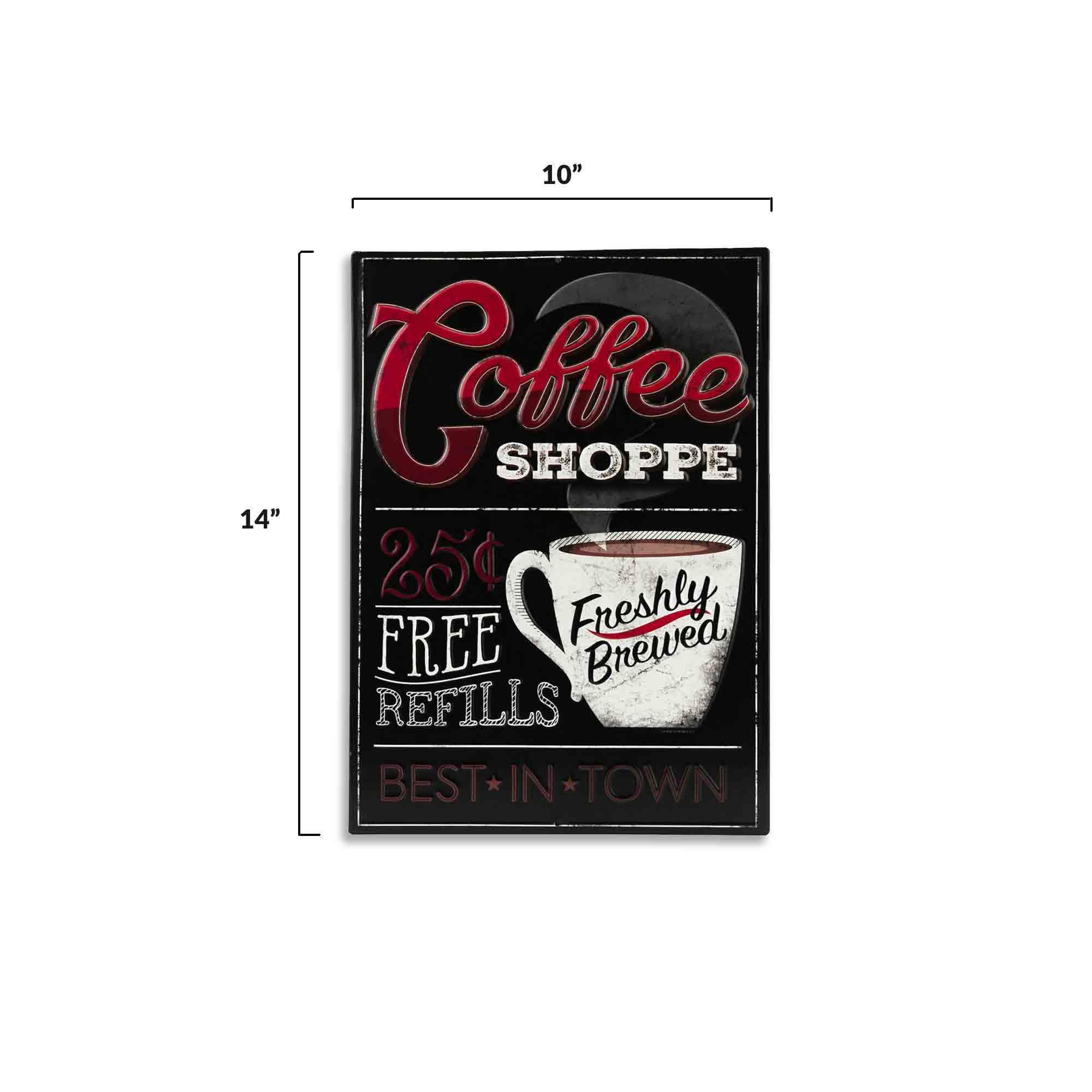 Amazon.co.jp: Open Road Brands Coffee Shoppe エンボスメタルサイン