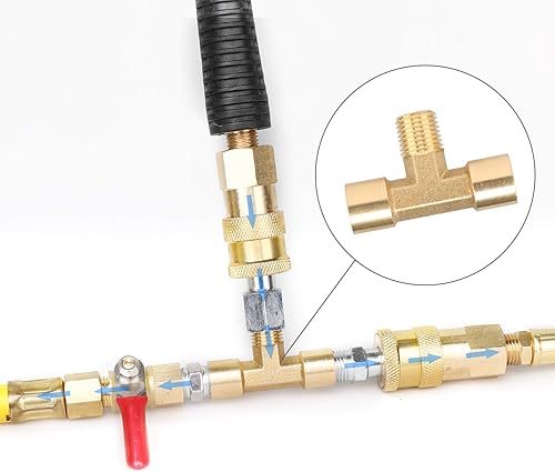 Miniatura 6 de Hromee Kit de acoplador y enchufe de aire de 18 piezas, accesorios de manguera de aire NPT de 1/4 pulgadas y accesorios de compresor con acoplador
