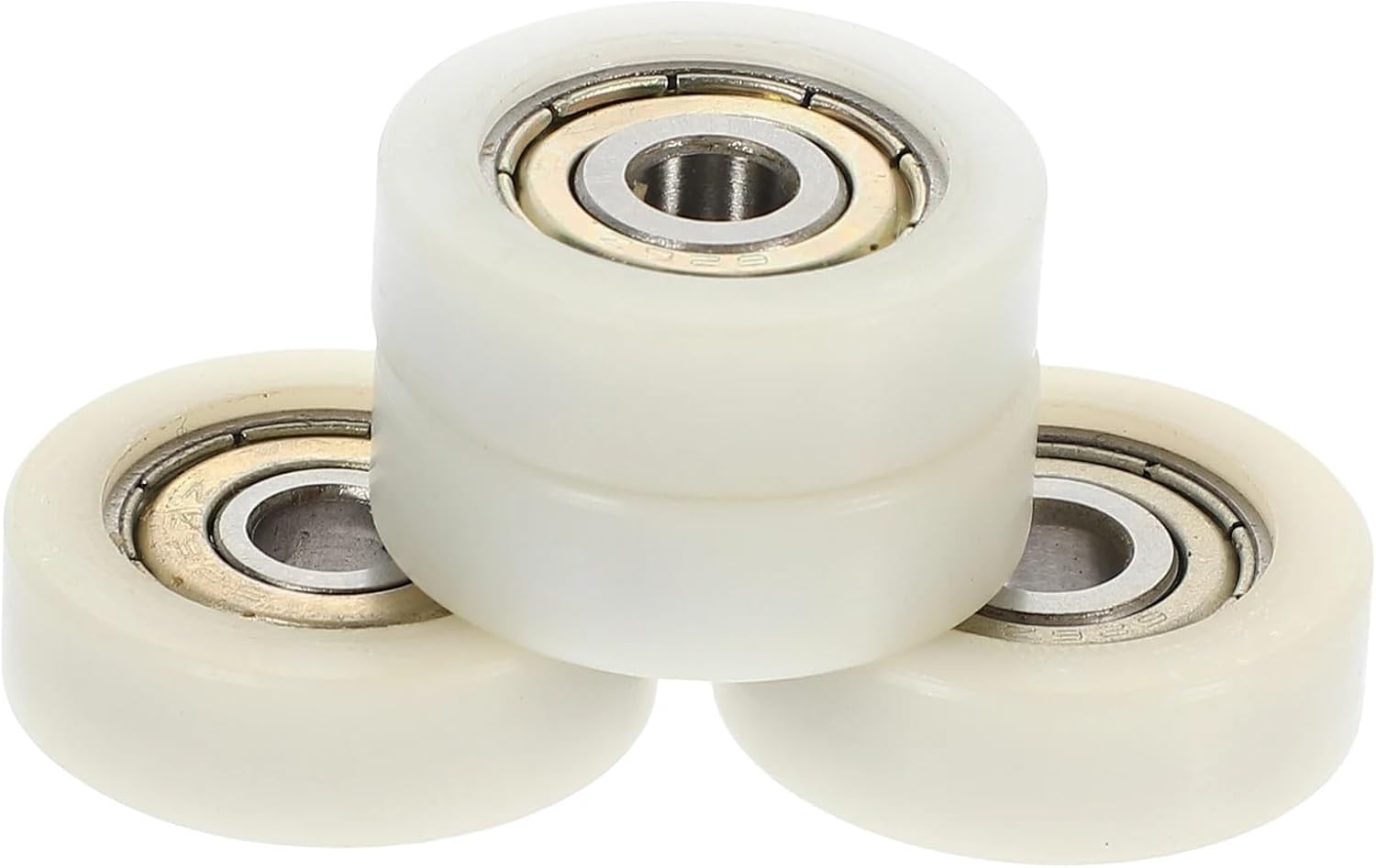 4 Pcs 6x26x8mm Nylon Bearing Wheel Rigid Caster Sliding Gate Rollers Heavy Duty Pulley Garage Door Hardware Accessories Steel