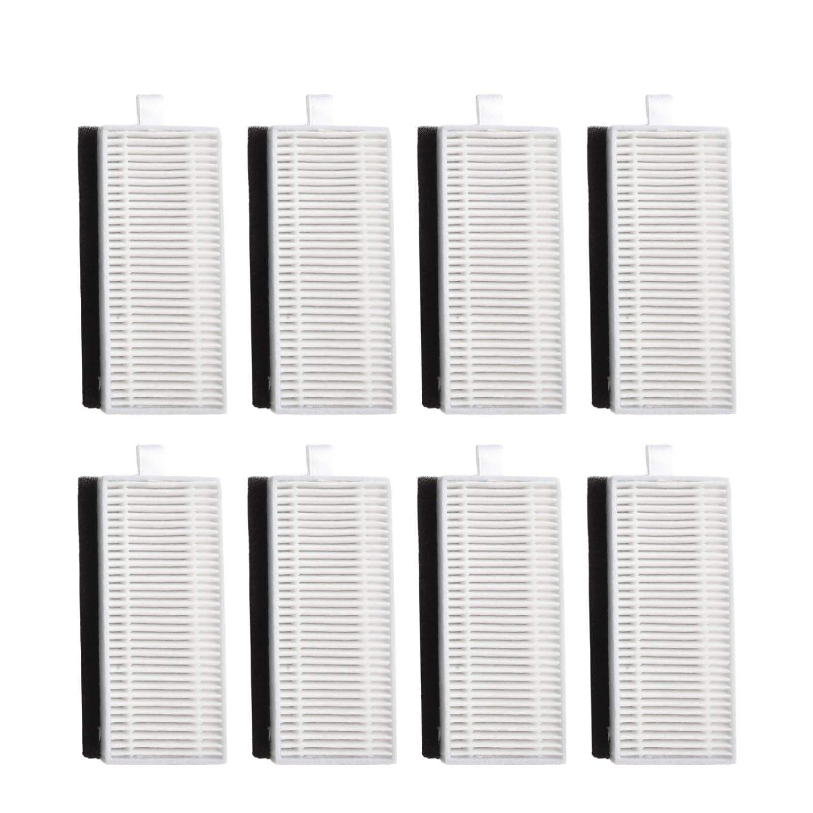 Kit de 8 piezas de repuesto para aspiradora Cecotec Conga 1099 Connected y 1990 Connected Robot Aspiradoras - Plástico, filtro lavable, fácil instalación
