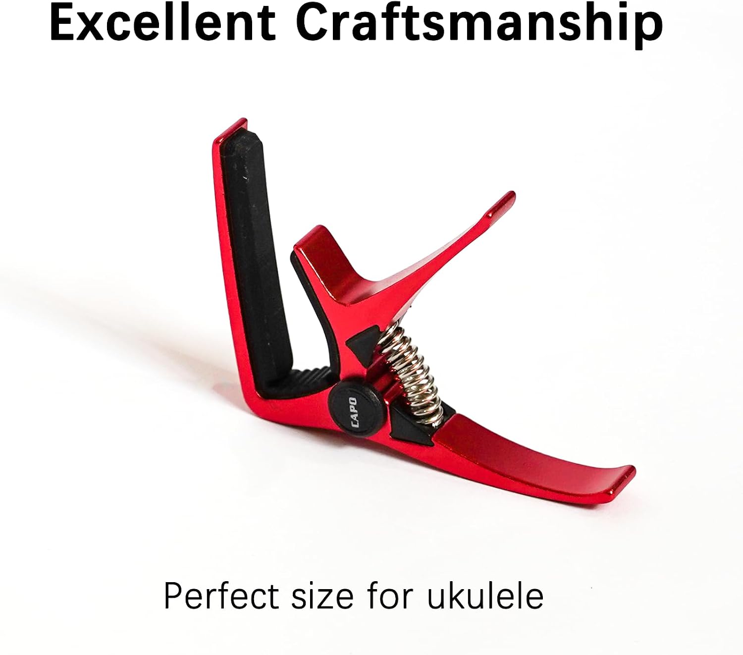 Ukulele Capo for 4 String Guitar and Mandolin, Mini Size Professional Ukulele Capo Red