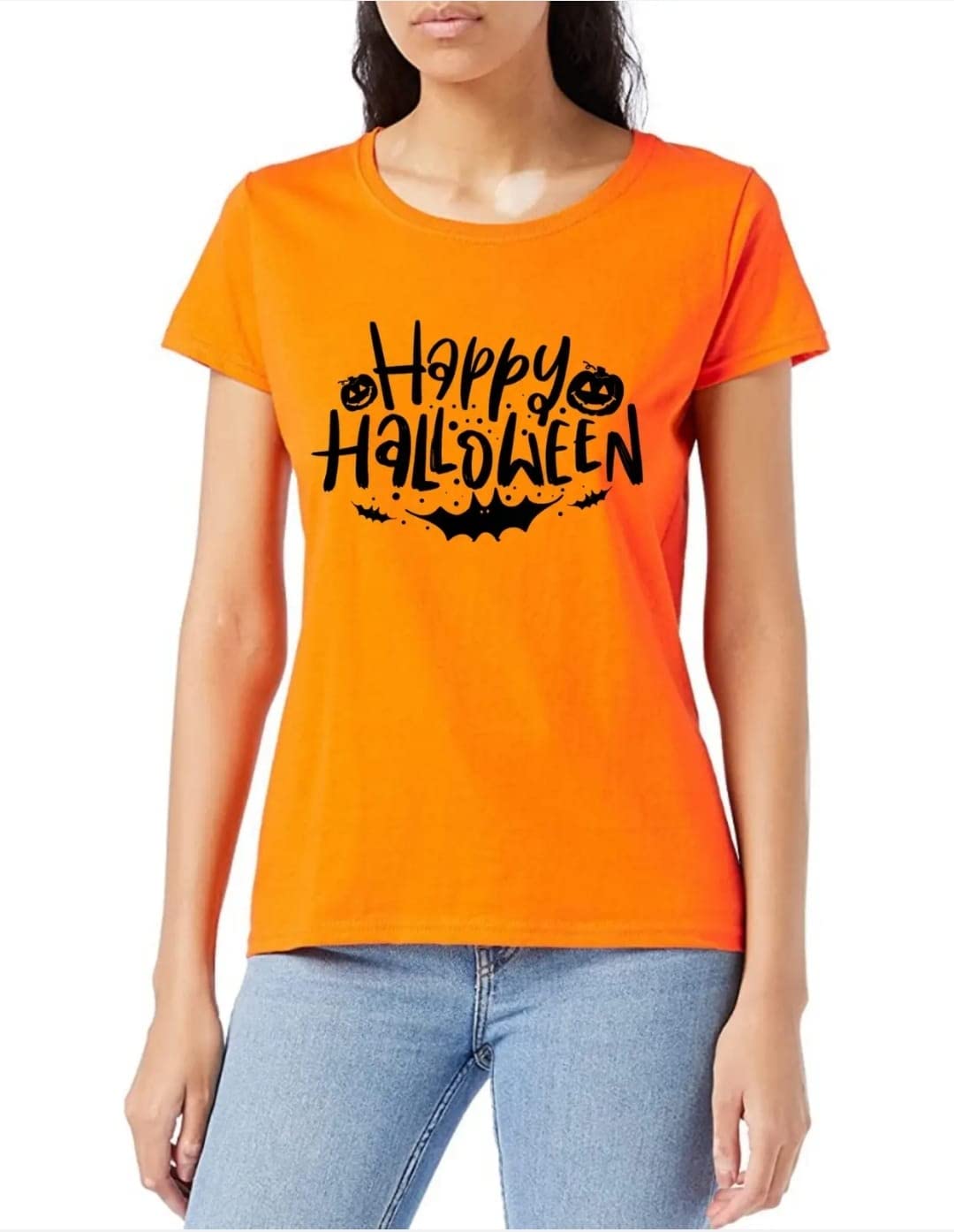 Mens Halloween T Shirt Womens Tops Spooky Ghost Scary Unisex Costume Boo Black Shirt Trick Or Treat Ladies Dress Men Top Pumpkin Tshirt for Adults Spiders Bats T-Shirt HHW OG 4XL