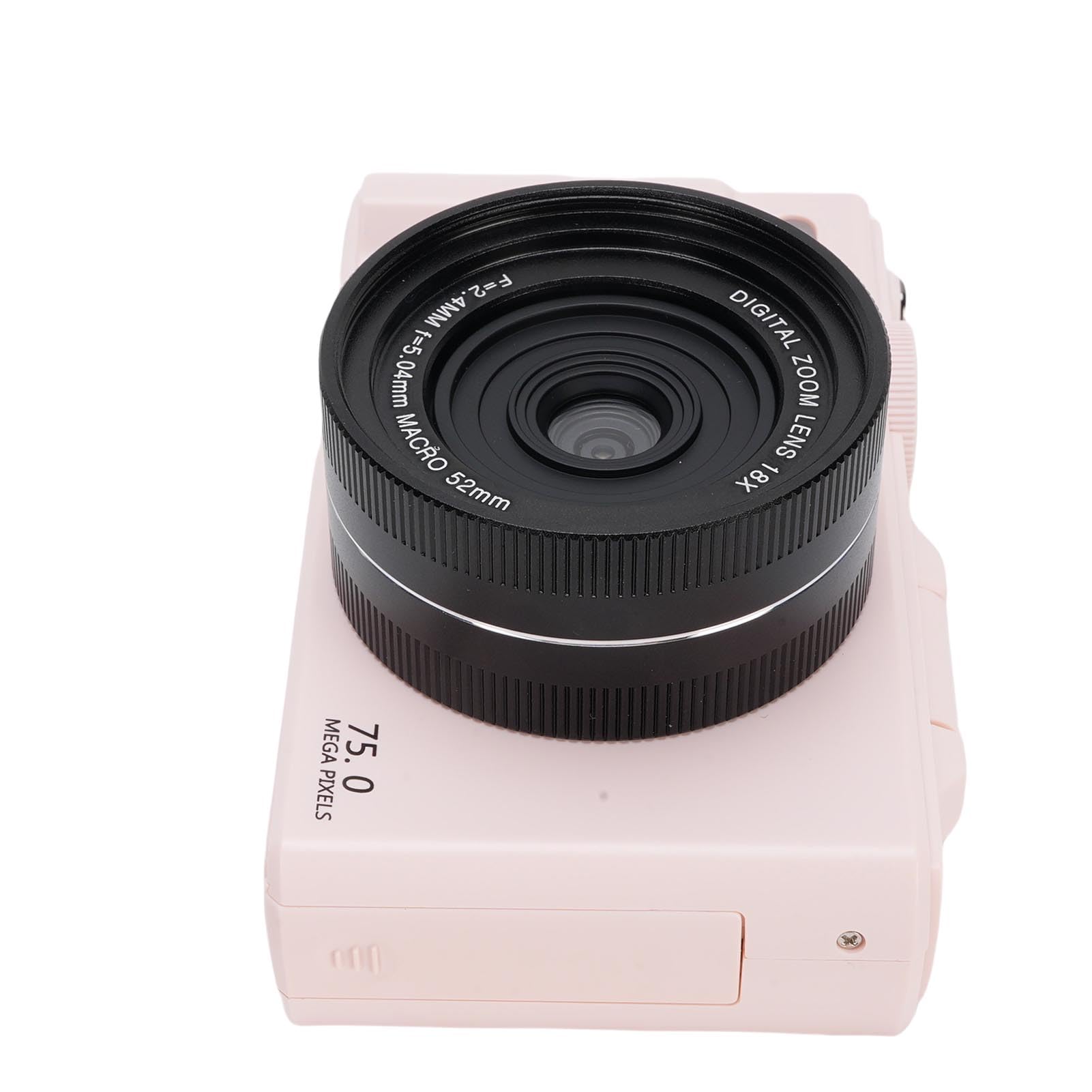ASHATA 75MP 5K Aparat Cyfrowy do Fotografii i do Vloggingu YouTube, 18 -krotny Cyfrowy Aparat Wideo z Ekranem o Długości 3,0 Cala 180 °, LED Light Light 32 GB Karta Pamięci