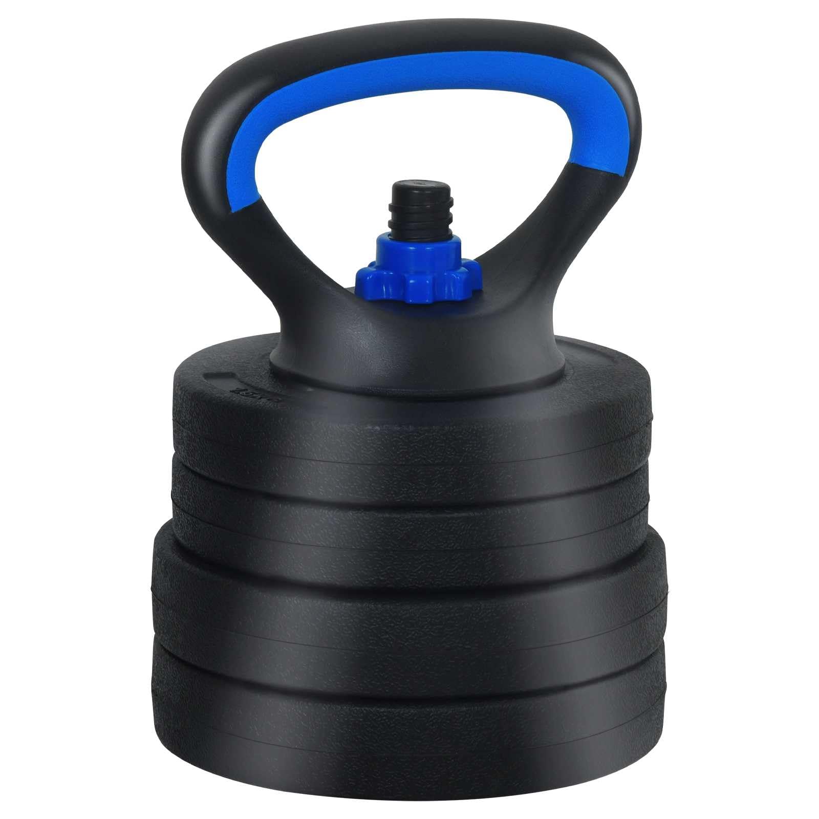 Zestaw hantli 4 w 1, 30 kg, czarno-niebieskie, z cementem, żelazny piasek, regulowany, trening siłowy, budowa mięśni, trening domowy, fitness, zestaw hantli