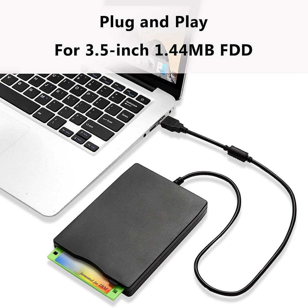 Lettore floppy disk USB da 3,5 pollici, portatile, 1,44 MB, FDD, per 7, 8, 2000, XP, Vista, PC, laptop, facile da usare