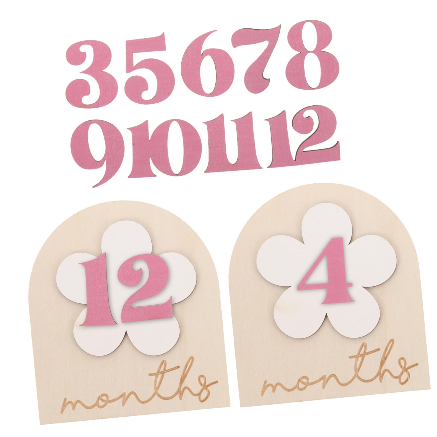 ARTIBETTER 5 Sätze Requisiten Für Die Babyfotografie Neugeborenenfotografie-requisiten Monate Neugeborenes Geburt Hallo Monatszeichen Für Babys Zu Monatlich Erste Hölzern