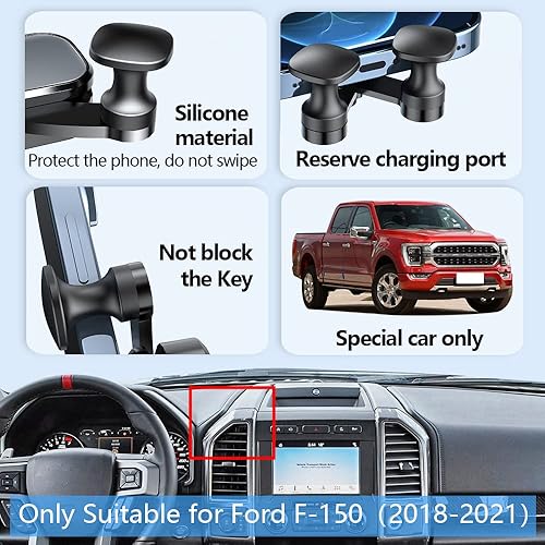 Miniatura 5 de Soporte para teléfono de coche para Ford F-150 F150 F150 2018 2018 2019 2020 Accesorios de automóvil Decoración interior Soporte para teléfono