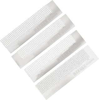 Eforcase 4PCS Diamond Ruler Set - Stainless Steel Mesh Ruler with 216, 240 and 360 Blank Grids for DIY Picture Kits