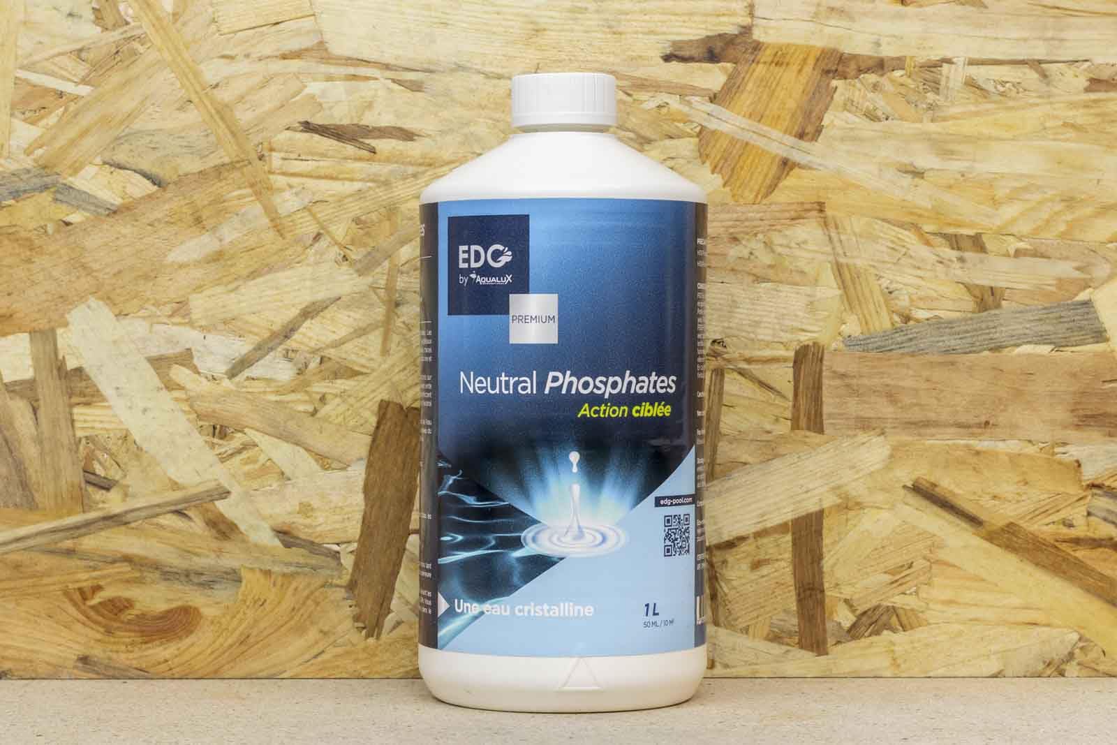 EDG by Aqualux - Anti Phosphates Piscine 1L | Élimine la Nourriture des Algues | Traitement Préventif et Curatif Liquide | Compatible Chlore, Sel, Brome | Améliore la Clarté de l'eau