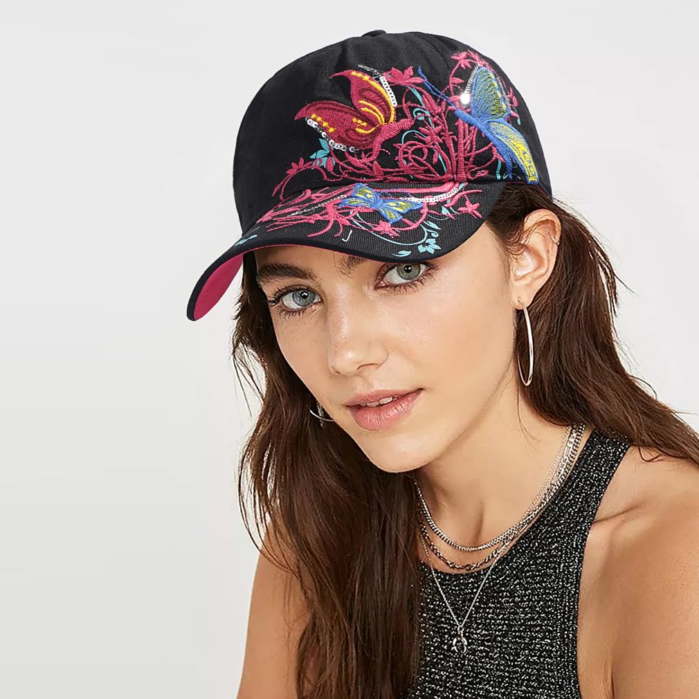 MESU Femmes Casquette de Baseball Réglable Respirant Brodé Sun Hat Sport Golf Sun Hat Casquette de Baseball Extérieure