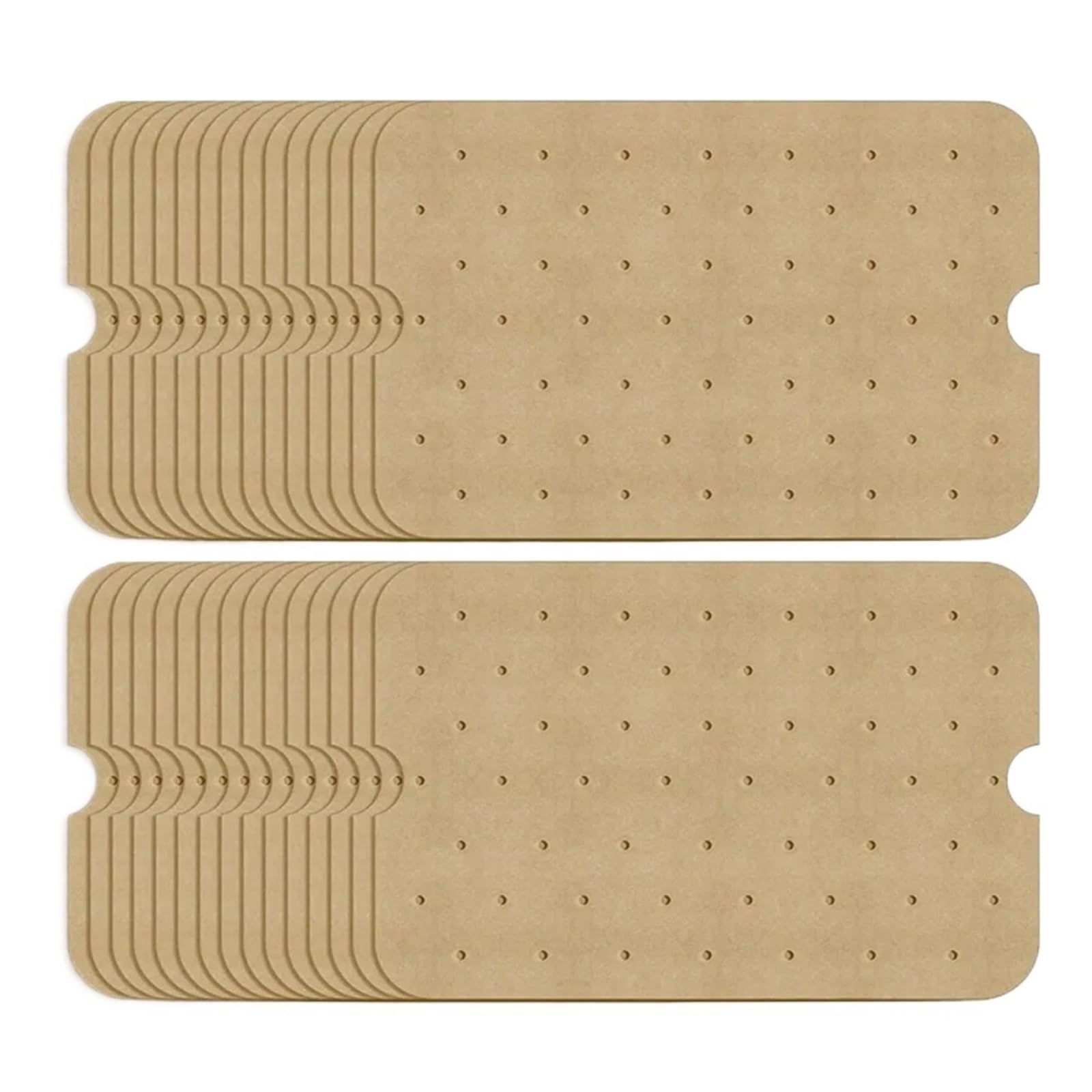 Friggitrice ad aria da 50 pezzi, comoda carta forno, strumenti di rivestimento perforati antiaderenti for l'assorbimento dell'olio