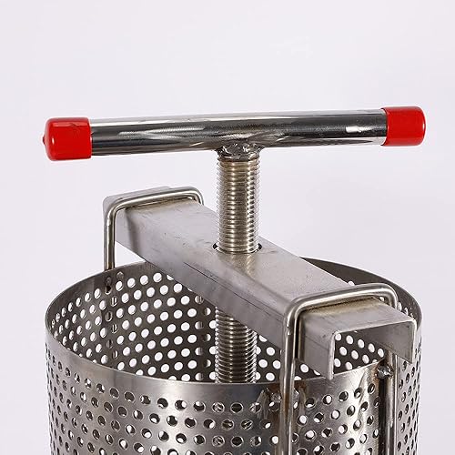 Miniatura 8 de Extractor de prensa de miel de acero inoxidable manual para el hogar Prensa de miel Prensa de apicultura Herramienta de diámetro 9.4 in