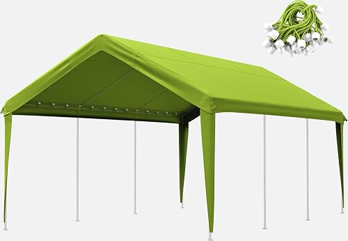 Carport Canopy Replacement Cover 12x20 Heavy Duty Outdoor Portable Car Canopy Ox