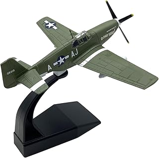 TECKEEN 1:72 WW2 P-51B Mustang Fighter Aircraft Model Simulation Aircraft Model Aviation Model Aircraft Kits for Collection and Gift Model