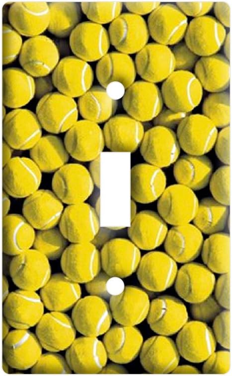 Tennis Balls - Plastic Wall Decor Toggle Light Switch Plate Cover
