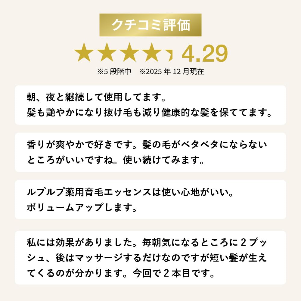 Amazon | 【毛髪診断士(R)開発】 ルプルプ LPLP 薬用育毛エッセンス