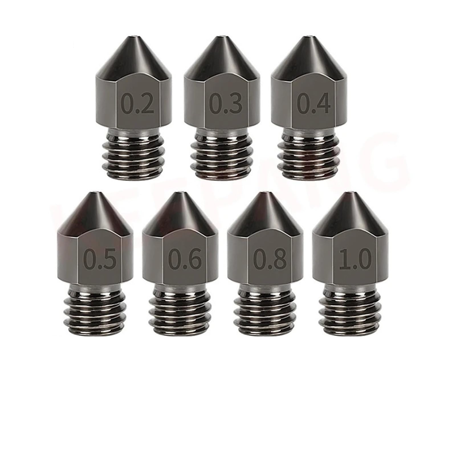 Części do drukarek 3D MK8 Dysza 0,2 mm-1,0 mm dla 1,75 mm Materiał eksploatacyjny CR10 CR10S Ender-3 Głowica wytłaczarki ze stali hartowanej (10 szt. dla 1,75 mm, 0,3 mm)
