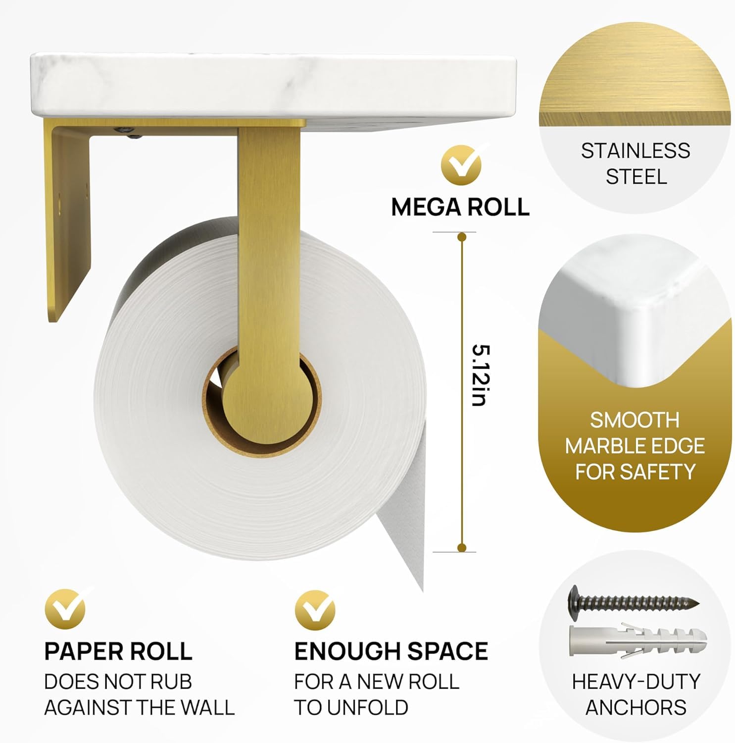 Porte-papier Toilette Sans Perçage Porte-papier Toilette Avec étagère